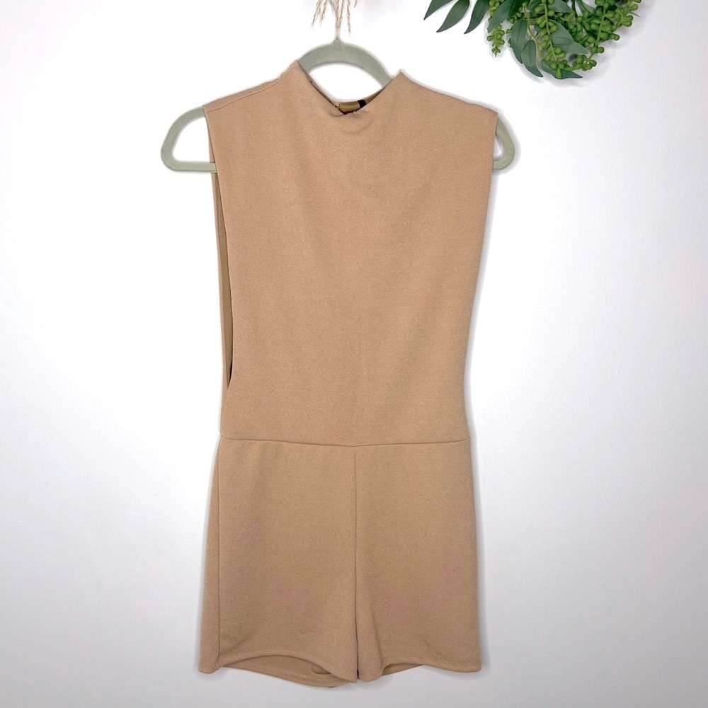 Neutral tan/ taupe romper NWT
